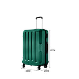 Slimbridge 24" Travel Luggage Lightweight Green 24 inch-1910112827704741890
