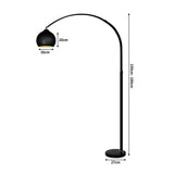 EMITTO Modern LED Floor Lamp Stand Reading Black-1910112852560187394