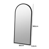 Yezi Floor Mirror Full length Mirrors 1.8M Black-1910112986203295746