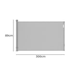 BoPeep Retractable Baby Safety Gates 300cm Grey 300 cm-1910112818594713602