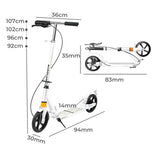 MONVELO Adult Commuter Foldable Scooter White-1937319789940838402