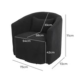 Levede Fleece Rocking Chair-1910112200941506562