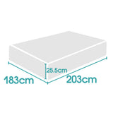 DreamZ Memory Foam Mattress Topper 25cm-1910112188803190786