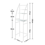 Dutxa 3 Tier Over Toilet Storage Shelf White-1910113127647809538