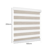 Marlow Blackout Zebra Roller Blind Curtains 150x210 Beige-1910113277900361730