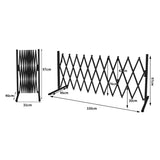 Garden Security Fence Gate Expandable Black-1910113189136306178