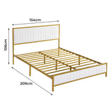 Levede Metal Bed Frame Under Bed Storage Queen Beige-1937319810392264706