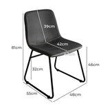 Levede 2x Dining Chairs Kitchen Table Black-1910113300868370434