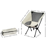 Camping Chair Folding Outdoor Portable Medium Beige-1919892871343902722