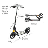 MONVELO Adult Commuter Foldable Scooter Black-1910112212740083714