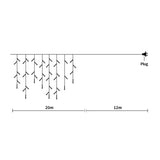 800 LED Curtain Fairy String Lights Cool White-1910113305565990914