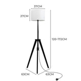 EMITTO Wooden Floor Lamp Modern Tripod Black-1910112866900512770