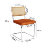 Levede 2xRattan Chair Dining Chairs Orange-1937319839869833218