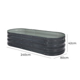 Lambu Garden Bed Planter Raised Coated 240x80x42cm-1910113072064892930