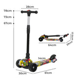 Bopeep Foldable Kids Scooter LED Music Blue-1937319778729463810