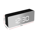 Digital Clock LED Display Desk Table Black-1910113083007832066