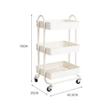Levede 3 Tiers Kitchen Trolley Cart White-1917016721869377538