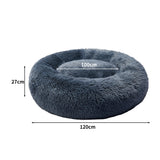 PaWz Pet Bed Cat Dog Donut Nest Calming XXXL Dark Grey XXX-Large-1910113145934974978