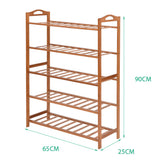 Levede 2x Bamboo Shoe Rack Shoes Organizer-1919892878436470786