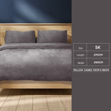 Quilt Cover Bedding Flannel Super King Silver-1910113193942978562