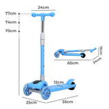Bopeep Foldable Kids Scooter LED Music Blue-1937319778549108738
