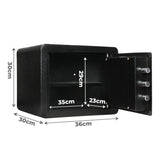 23.3L Digital Security Safe Box Password Key Lock Cash-1937319811918991362