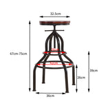 Levede 2x Industrial Bar Stools Kitchen-1910113237244973058