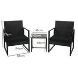 Levede 3 Pcs Outdoor Furniture Set Chair-1919892871520063490