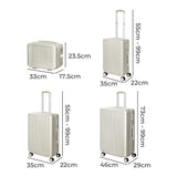 Slimbridge Luggage Suitcase Trolley White 4pc 14"+20"+24"+28"-1910112845832523778