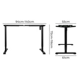 Levede Motorised Standing Desk Frame Black Single Motor-1910112989600681986