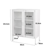 Levede Storage Cabinet Steel Kitchen White-1917016726894153730