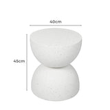 Levede Side Table Terrazzo Coffee Tables Beige-1910113292588814338