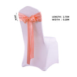 20x Satin Fabric Chair Sashes Cloth Coral-1910113033561182210