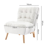 Levede Lounge Accent Chair Sofa Recliner Cream-1910113169913810946