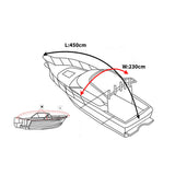 12-14 FT Boat Cover Trailerable Weatherproof Grey 14FT-1919892917846151170