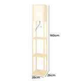 EMITTO Floor Lamp LED Storage Shelf Khaki-1910112865277317122