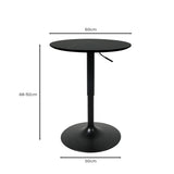 Levede Bar Table Swivel Gas Lift Counter Black-1910113294966984706