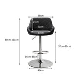 Levede 2x Bar Stools Kitchen Barstools Black-1919892919079276546