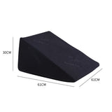 Cool Gel Memory Foam Bed Wedge Pillow Black 30-1910113041740075010