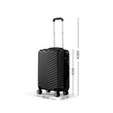 Slimbridge 20" Carry On Travel Luggage Black 20 inch-1910112830808526850