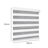 Marlow Blackout Zebra Roller Blind Curtains 180x210 Grey-1910113278051356674
