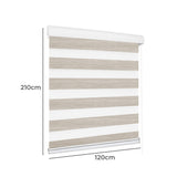 Marlow Blackout Zebra Roller Blind Curtains 120x210 Beige-1910113277581594626