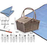 4 Person Picnic Basket Baskets Set Outdoor-1910113179174834178