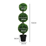 Lambu Artificial Triple Ball Boxwood Trees-1937319807183622146
