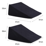 Cool Gel Memory Foam Bed Wedge Pillow Black 25+30-1910113041345810434
