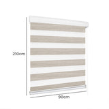 Marlow Blackout Zebra Roller Blind Curtains 90x210 Beige-1910113279204790274