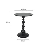 Levede Side Table Vintage End Round Black-1910113293649973250