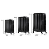 Slimbridge 20"24"28" 3PC Luggage Sets Black-1910112828635877378