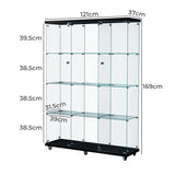 Stacked 169cm Tall Glass Display Cabinet 4 Tier-1917016714055389186