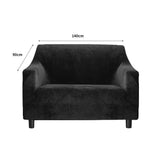 Marlow Sofa Covers 1 Seater High Stretch Black-1927582207212392450